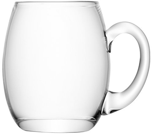 LSA International Bar Beer Tankard 500ml Clear| 1 Unit | Mouthblown & Handmade Glass | BR24