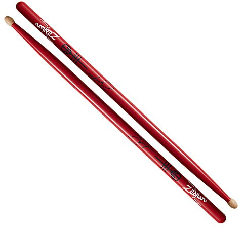 Zildjian Artist Series Hickory Drumsticks - Josh Dun - Wood Tip - Red