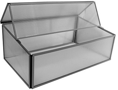 Pergart Levana 2 Frühbeet, mit Aufstelldach, HKP 4mm, ca. 95x55x37 cm, grau