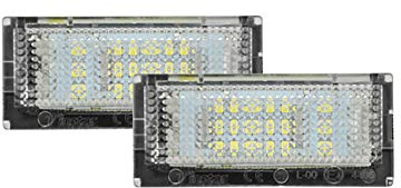 AUTO-STYLE Satz LED Nummerschildbeleuchtung kompatibel mit BMW 3er E46 Limousine/Touring 1998-2005