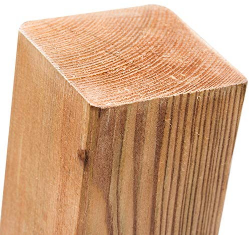 BooGardi Imprägnierte Holzpfosten · 18 Größen · 7x7x150 cm 1 Stück mit Aufschraubhülse · Vierkantpfosten mit flachem Kopf · Kiefer · Kantholz Balken