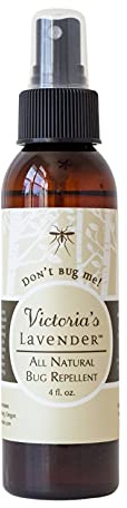 Victoria's Lavender Don’t Bug Me Insect Spray - Natural Insect Spray for Kids - Ideal for Outdoor & Indoor Protection - DEET Free with Essential Oils, Aloe Vera & Eucalyptus - Made in USA – 4 Fl Oz
