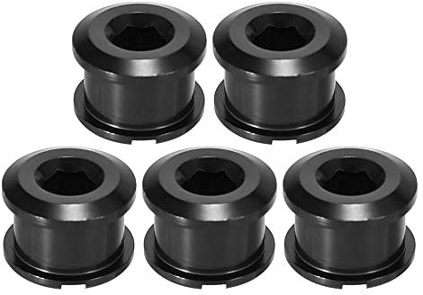 X AUTOHAUX 5pcs Black Chainring Nuts Road Bike Bicycle Chain Ring Bolts Nuts