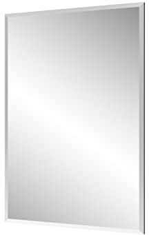 EMKE Frameless Wall Mirror, Bathroom Mirrors Wall Mounted Rectangle Vanity Shaving Mirror 30x45cm