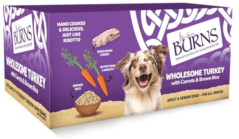 Burns Pet Nutrition Natural Wet Dog Food For Adult & Senior Dogs, 12 x 150 g Variety Box, Turkey only
