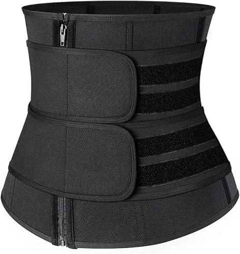 beijieaiguo Waist Trainer Damen, Korsett Damen Corset Bauchweggürtel Damen Taillentrainer mit Doppelt Verstellbarem Bauchklett (L)