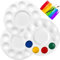 CENSIVI Mischpalette - 3 Stück Rund, Runde Farbe Palette mit 10 Mischfeldern Universalpalette für DIY Kunst Malerei