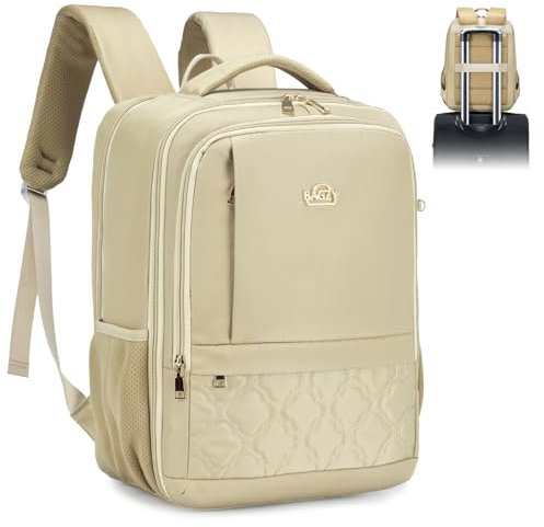 BAGZY Handgepäck Koffer 40x30x20 Wizzair, Handgepäck 40x30x20 Transavia Damen Reisetasche Handgepäck Flugzeug Wasserdicht Laptoprucksack 15.6 Zoll Handgepäck Rucksack,für Kurztrips, Arbeit, Khaki