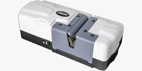 Arcos Afiladores - Afilador Eléctrico de Cuchillos de Cocina - Hecho de ABS Color Blanco (Rodillos con recubrimiento de diamante)