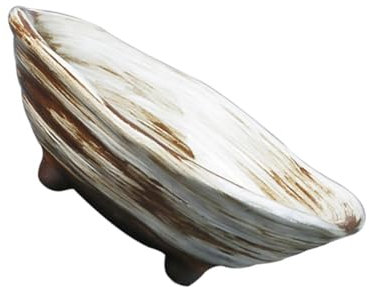 Milisten Pot De Fleurs Vintage Bol De Jardin Irregulier pour Plantes Succulentes pour Décoration Intérieure Et Extérieure Haut à Pied Drainage