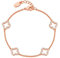 Philip Jones Rose Gold Plated Clover Bracelet Created with Zircondia® Crystals