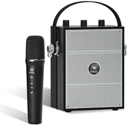 Amplificador de voz inalámbrico con micrófono de mano, micrófonos portátiles con altavoz Bluetooth para profesores y eventos, micrófono de karaoke inalámbrico para cantar, sistema PA con eco y efectos