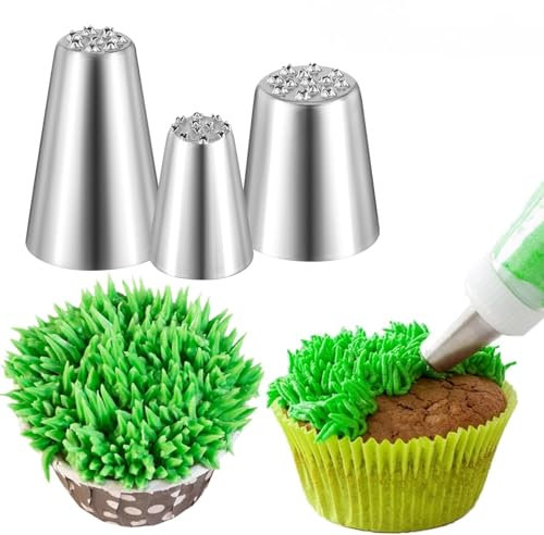 YSTrillion Bocchette Decorative,3 Pezzi Punte Sac a Poche,Beccucci per Pasticceria,Beccucci In Acciaio Inox,Beccucci per Decorare Torte,Cake Nozzles per Cottura DIY Torta alla Crema Cupcake