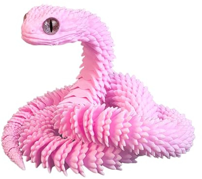 Hogvinnatil Serpent articulé Jouet Fidget, Jouet Animal imprimé en 3D, blagues et Jouets Amusants de Serpent pour Adultes, Femmes, Hommes, et Adolescents