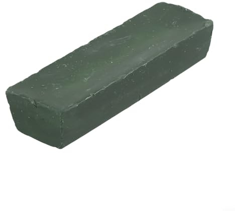 Green Polishing Wax for Metal, 112x34x25mm Abrasive Polishing Paste for Stainless Steel, Copper and Aluminum with Polishing Wheel