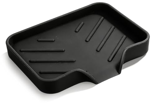 Dispensadores de Jabón para Baño Bandejas para Jabón Soporte para Esponja | Silicona, con boquilla de drenaje, autodrenante, organizador de encimera de fregadero de cocina, para dispensador, estropajo
