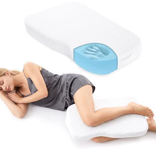 TOPROUD Memory Foam Kniekissen für Seitenschläfer, Ergonomisches Beinkissen für Knie & Beine, Weiches Zwischenkissen zur Körperausrichtung, Seitenschläferkissen für Rücken, Hüfte & Schwangerschaft