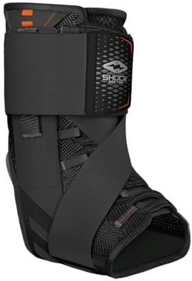 Shock Doctor Adult Ultra Wrap Lace Ankle Support, Large, Black