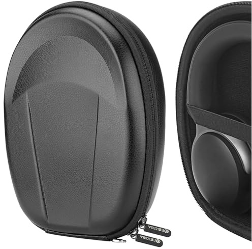 Geekria Shield Headphones Case Compatible with Bose QC Ultra II/45/35 II/35/25, Replacement Hard Shell Travel Carrying Bag with Cable Storage (Black)