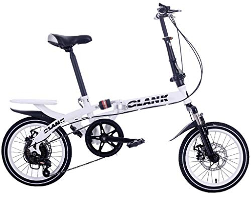 16-Zoll 6 Gang Klappräder, Travel Faltrad, Camping Klapprad mit Tragegriff, Faltfahrrad für Herren und Damen,Doppelscheibenbremse