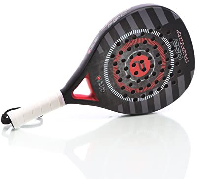 LUXTRI Padel Schläger Jugador 250 Tropfen Grau-Rot 360g Fiberglas/Eva für Padel Tennis Spieler