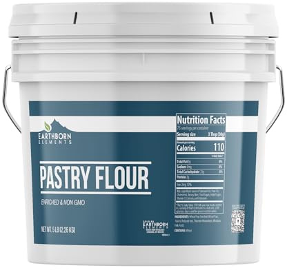 Earthborn Elements Pastry Flour 5 Pound Bucket, Baking, Always Pure