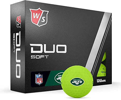 WILSON Staff 2023 Duo Soft NFL Golfbälle - 12 Bälle, Grün, New York Jets