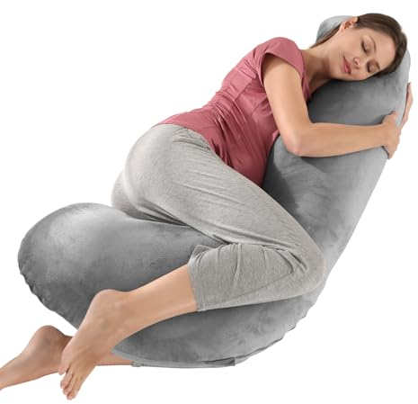 Wndy's Dream L-förmiges Stützkissen (Samtgrau)