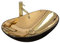 GTM Design Keramik Waschbecken - Aufsatzwaschbecken fürs Badezimmer - Waschbecken Oval - Design Waschbecken im modernen Stil - Gold, Schwarz - 62x36x16 cm