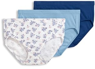 Jockey Women's Underwear Elance Breathe Hipster - 3 Pack, Blue Stardust/Stardust Tropic Bouquet/Marina Blue, 6