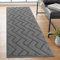 Biscpro Teppich Läufer,50x120cm Waschbarer rutschfest Schmutzfangmatte Teppich läufer für Eingangsbereich Wohnzimmer,Flur,Büro,Schlafzimmer,Küchen-Grau
