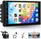 Android Autoradio 2 Din con GPS Navi WiFi Bluetooth Vivavoce Mirror Link ISO Cavo 7 Pollici Touchscreen Autoradio con Bluetooth FM Radio DAB/OBD/DVR/EQ/USB/MIC Comandi al Volante Telecamera Posteriore