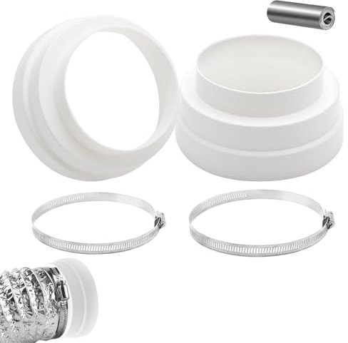 Conector Reductor de 2 piezas,120 150 160 mm, con 2 Abrazaderas de Manguera de Acero Inoxidable,Adaptador Universal para Reducción, para Sistema de Ventilación,Conducto de Ventilación de Tubo Redondo