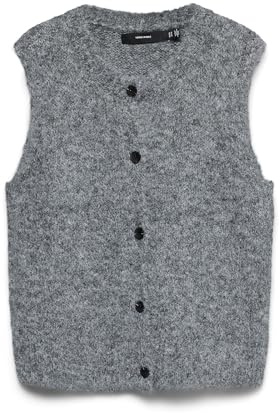 VERO MODA Vmnovah Sl O-neck Button Vest Noos Vmnovah Sl Noos Gilet à col rond avec boutons Femme (lot de 1)