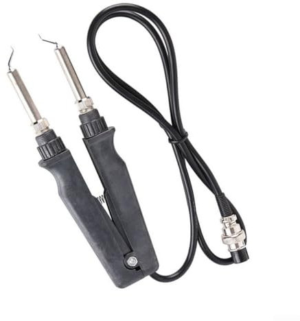 DAZZLEEX Pinzetta doppia per saldatore con manico e clip per 902 ESD con elemento riscaldante rapido, design a risparmio energetico per riparazioni di circuiti stampati attività di saldatura intensiva