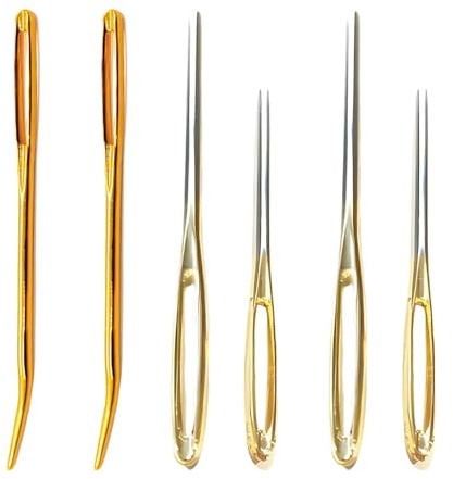6 Pcs Darning Needles for Wool Set, Large Eye Wool Needles for Sewing Up Knitting, Thick Hand Sewing Needles Crochet Needles for Sewing Sweaters, Knitting DIY Crafts