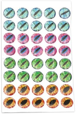 3D Lure Eyes for Fishing - Adhesive Replacement Eyes for Crankbaits Jigs Handmade Lures | Realistic Designs Enhance Attraction, Improve Strike Rate Tackle 0.24 in