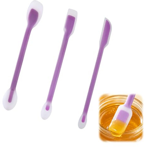 JOVYTH Set 3 Pezzi Spatola In Silicone 2-in-1, Leccapentole Con Cucchiaio Per Barattoli Stretti, Spatola Cucina Multiuso Per Marmellata, Crema E Nutella