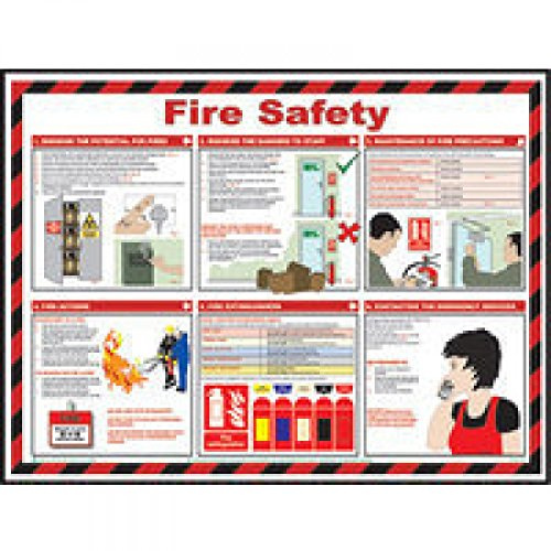SIGNSLAB FA601 Health And Fire Safety Poster, 420 mm x 590 mm
