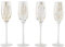 Mikasa 5140630 Cheers Etched Crystal Champagne Flute Glasses, Gold, 210 ml