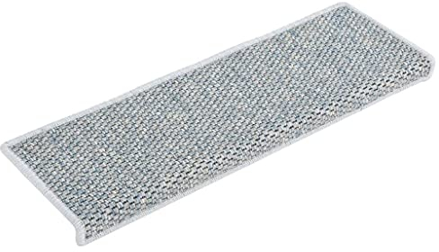 vidaXL Treppenmatten 15 STK., Stufenmatten Selbstklebend, Treppenteppich in Sisal-Optik, Treppenstufenmatte Treppenschutz, 65x21x4cm Blau