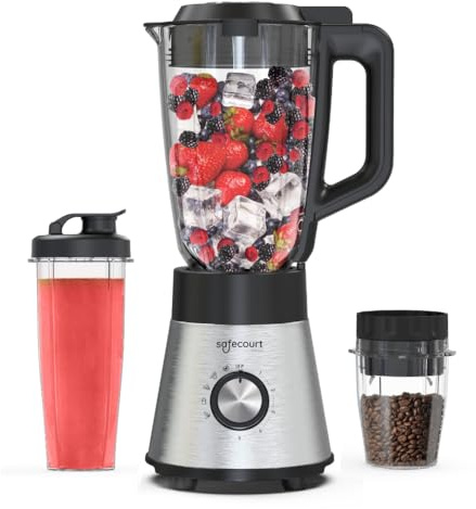 Safecourt Kitchen HB100 - Krachtige Blender Smoothie - 1000W - 1.5L