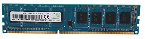 Memoria desktop DDR3 4GB 1RX8 PC3L-12800U 1600Mhz 240Pins 1.35V CL11 DIMM RAM per scheda madre AMD