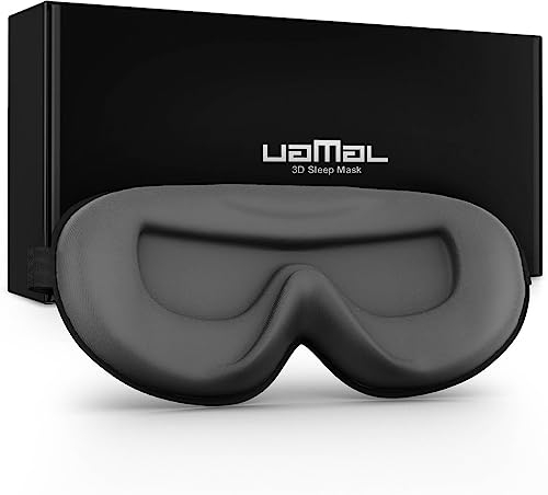 100% Blackout Eye Mask for Women & Men - Sleep Mask - Zero Eye Pressure Eye Mask for Sleeping - Eyelash & Eye Movement Friendly Sleeping Mask with Adjustable Strap - Premium Sleep Mask for Travel