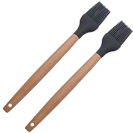 HAKIDZEL 2piezas Cepillo De Aceite De Silicona Para Barbacoa Resistentes Al Herramientas De Cocina Para Hornear Para Aceites De Barbacoa y Limpieza Fácil