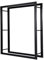 Loywe Kaminholzregal 170X25X140cm Kaminholzhalter Brennholzregal Feuerholzregal Kaminholzständer Brennholz Holzhalter aus Metall in Schwarz LW1089