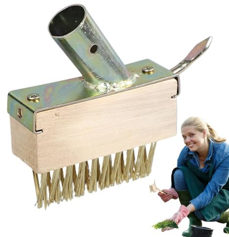 Chaies Cepillo para adoquines, eliminación de Musgo de adoquines - Removedor de Musgo portátil con cerdas de Alambre - Deshierbe Manual de Grietas, Herramienta Multifuncional de Limpieza de lechada y