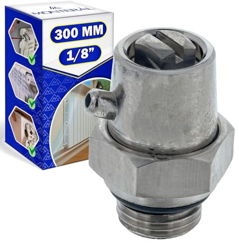 Heizkörper Entlüfter mit Größe Ø 1/8 Zoll Hergestellt aus Vernickeltem Messing - Garantie 10 Jahre - MONTERAL