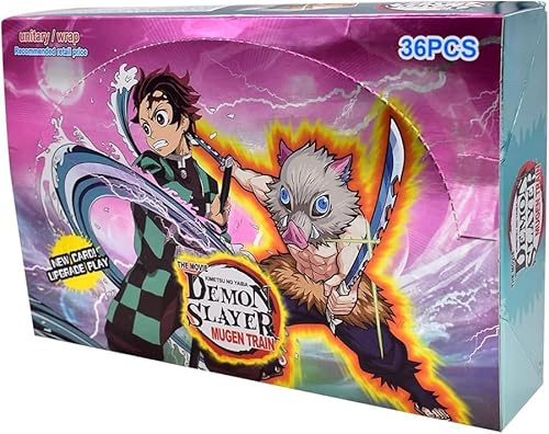 HYMBCFW Demonnslayer Tarjetas Anime, 180 PCS Tarjetas Coleccionables de Anime Cartas Coleccionables Juego Cartas Trading Card Pack Cartas Doble Cara Regalo de Cumpleaños para Entusiastas Anime