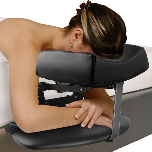 EBANKU Coussin repose-tête réglable et coussin pour le visage - Kit de massage carré pour salon à domicile - Noir